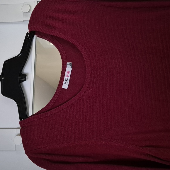 Cranberry Knit 2X Justfab Dress - Picture 2 of 4